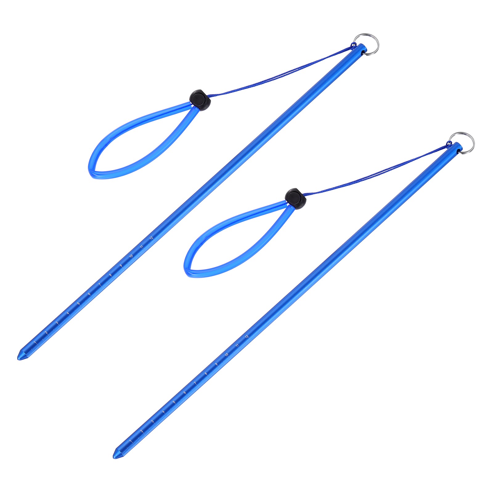 Diving Pointer Stick, 2Pcs Alloy Diving Stick Rod with Measurement, Blue