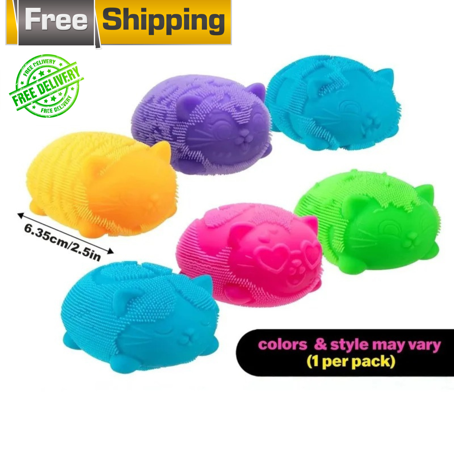 [NeeDoh Fuzz Ball Wild Cats Sensory Toy Squishy Stress Fidget for Kids & Adults]