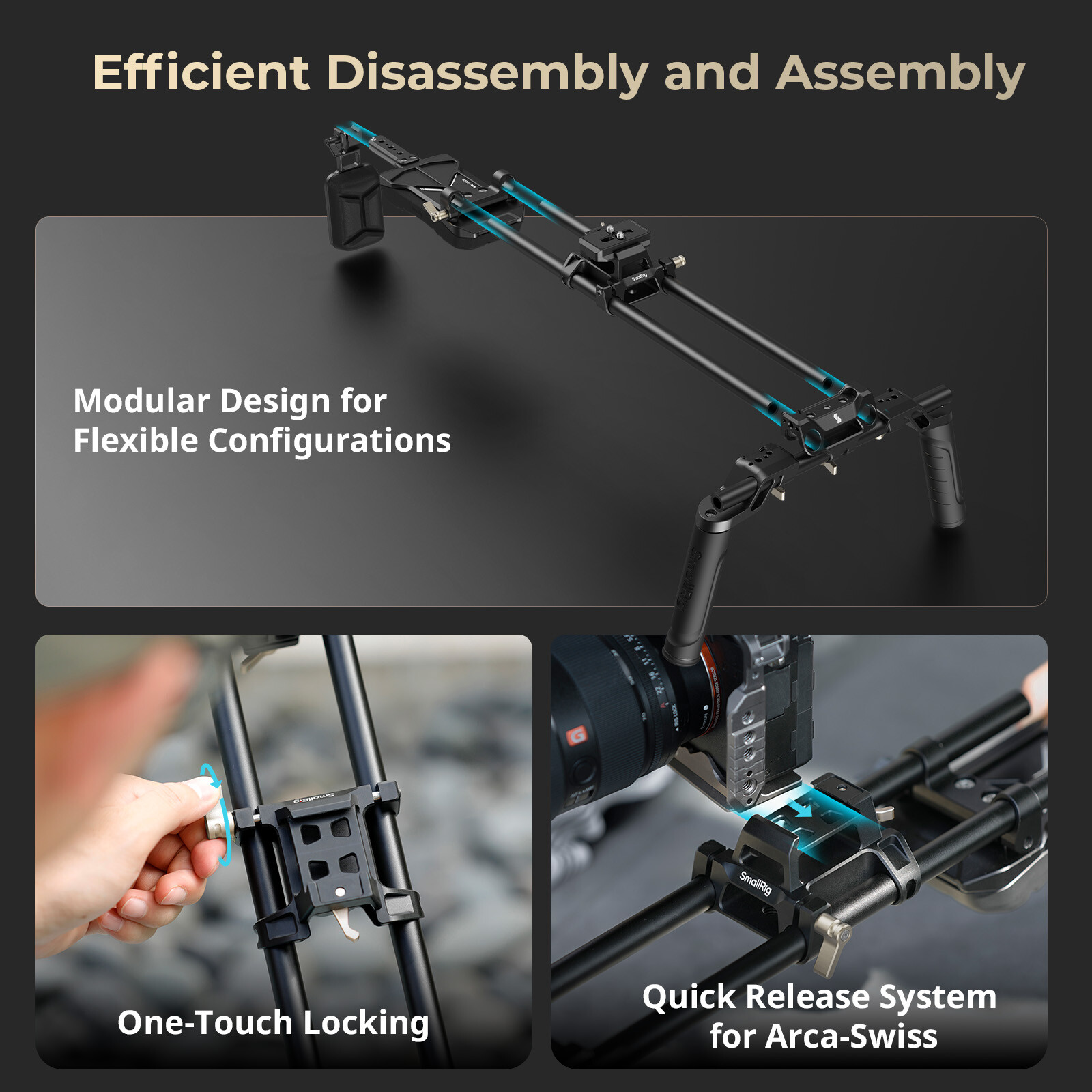 SmallRig Shoulder Rig Kit (Classic Version) for DSLR Camcorder, for Filmmaking