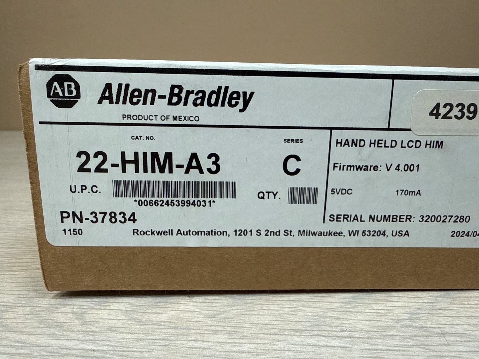 Factory Sealed Allen-Bradley 22-HIM-A3 PowerFlex Handheld HIM LCD Numeric Keypad