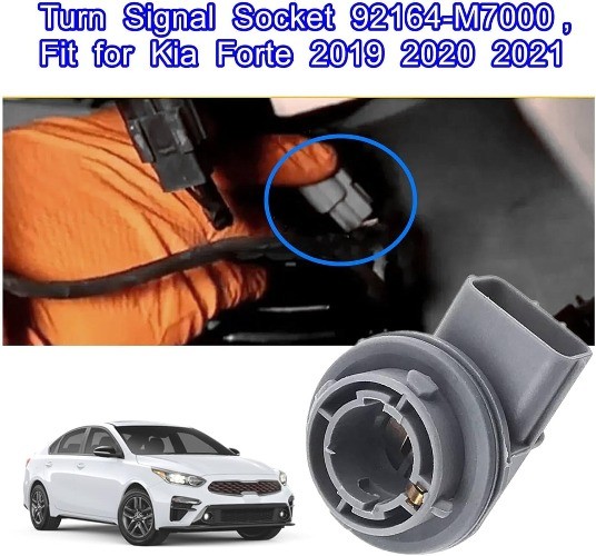 Turn Signal Socket, Fit for Forte 2019 2020 2021, Car Light Bulb Socket Replace