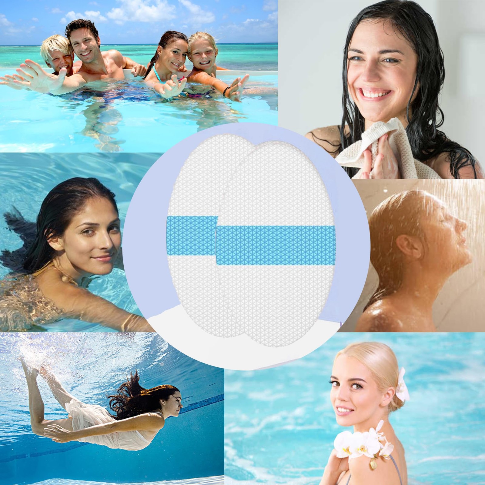 Large Silicone Ear Covers for Shower, Bath, Swimming 60 Pcs