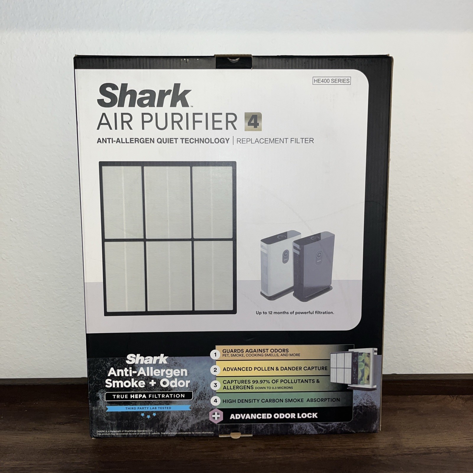 Shark HE4FKPET HEPA Filter Anti-Allergen Odor Lock for Air Purifier 4