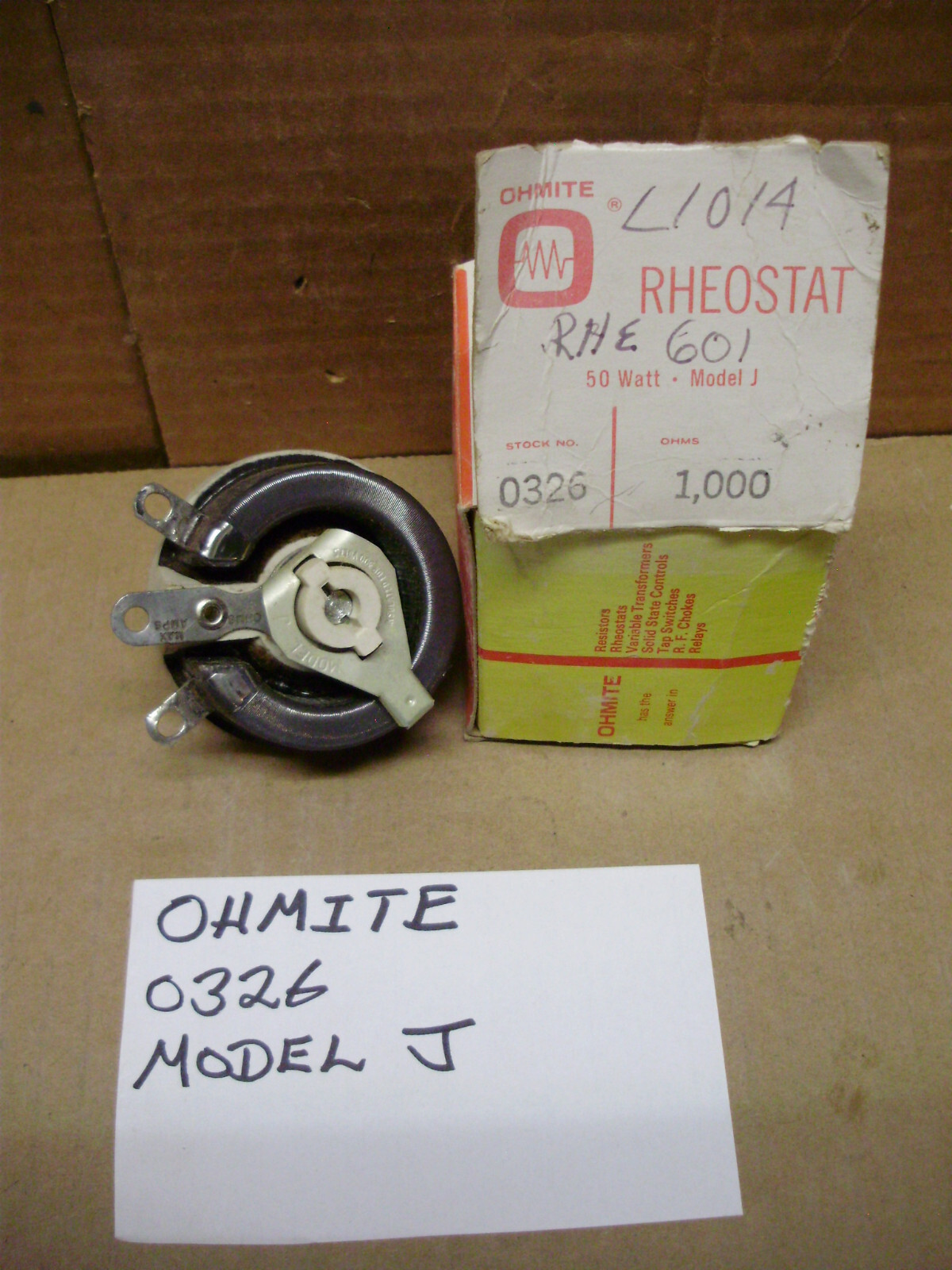 Arrow-Hart Ohmite Heater, Tap Switch, Rheostat