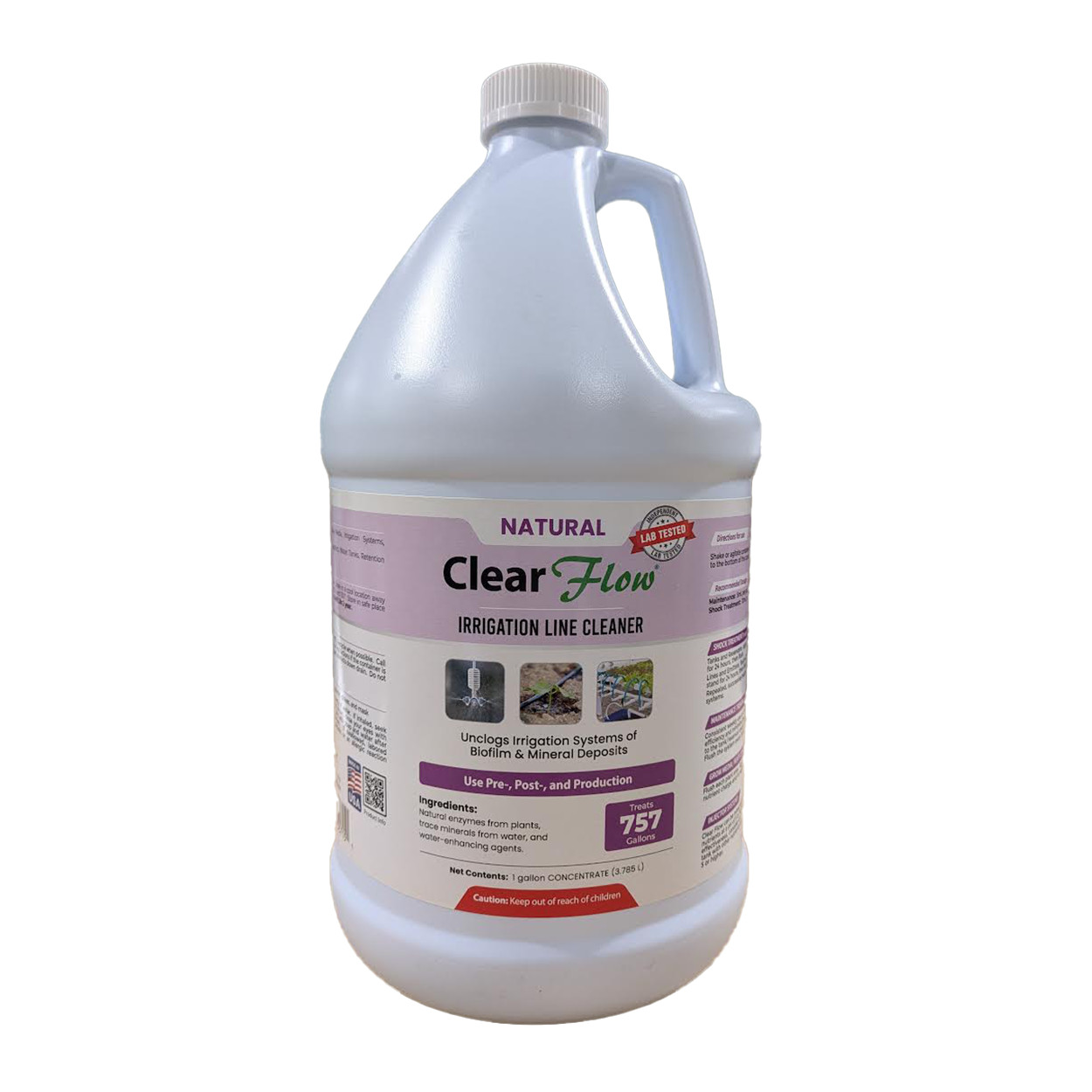 Clear Flow Natural Irrigation Line Cleaner 128 fl oz bottle by EPM