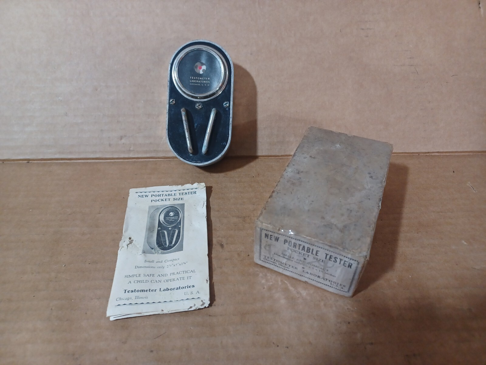 1930s Testometer Laboratories Pocket Size Conductivity Tester Vintage