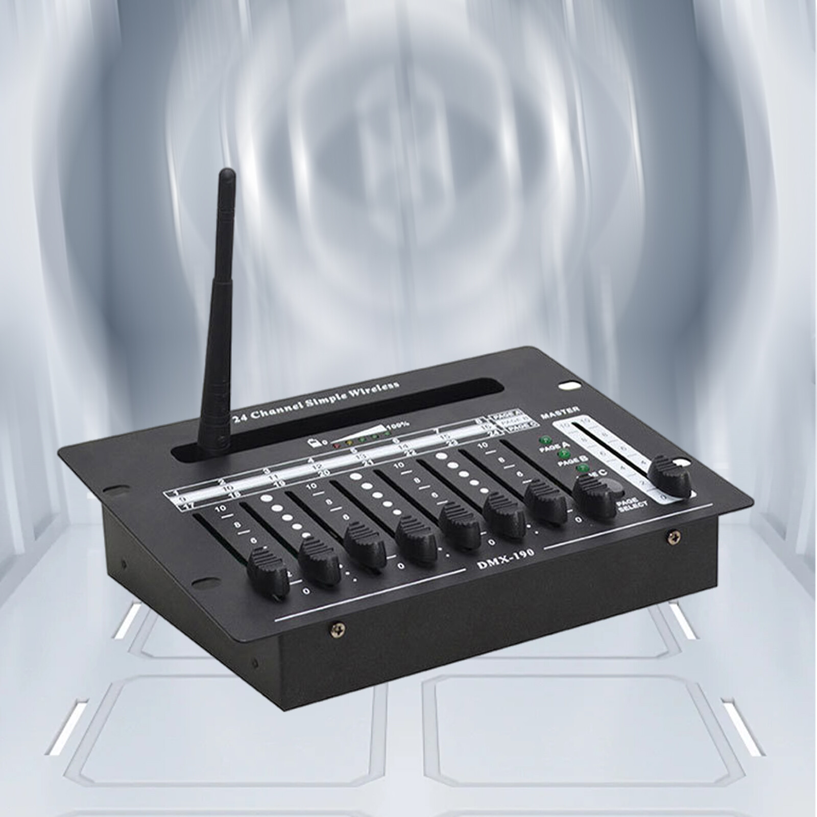 24 channel 2.4G wireless dmx 512 controller battery console for dj stage light
