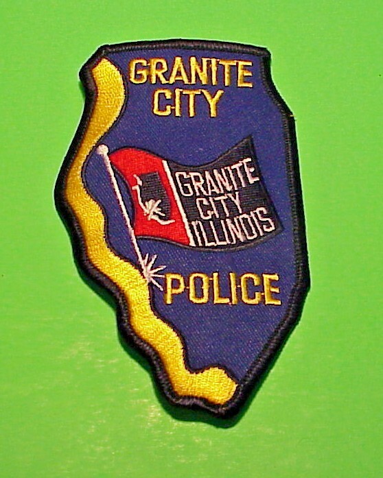 GRANITE CITY  ILLINOIS  IL  ( STATE SHAPE ) POLICE PATCH  4 7/8"  FREE SHIPPING!