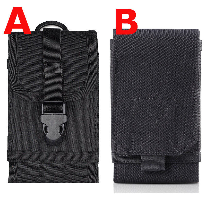 EDC Tactical Military MOLLE Phone Pouch Waist Clip-On Holster Bag with Belt Clip