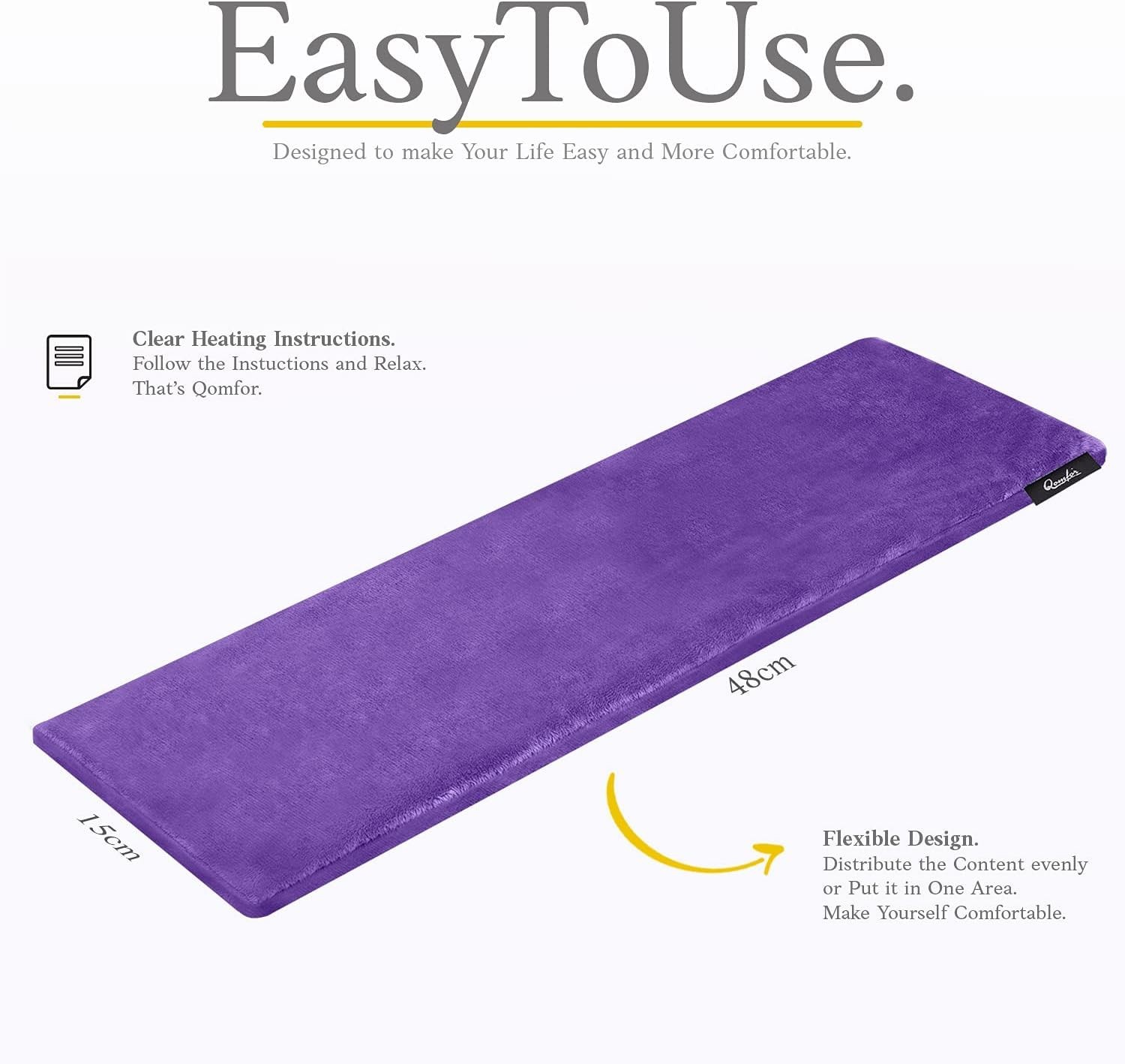 Long-Lasting Microwave Heating Pad for Neck, Back & Cramps - Easy & Effective
