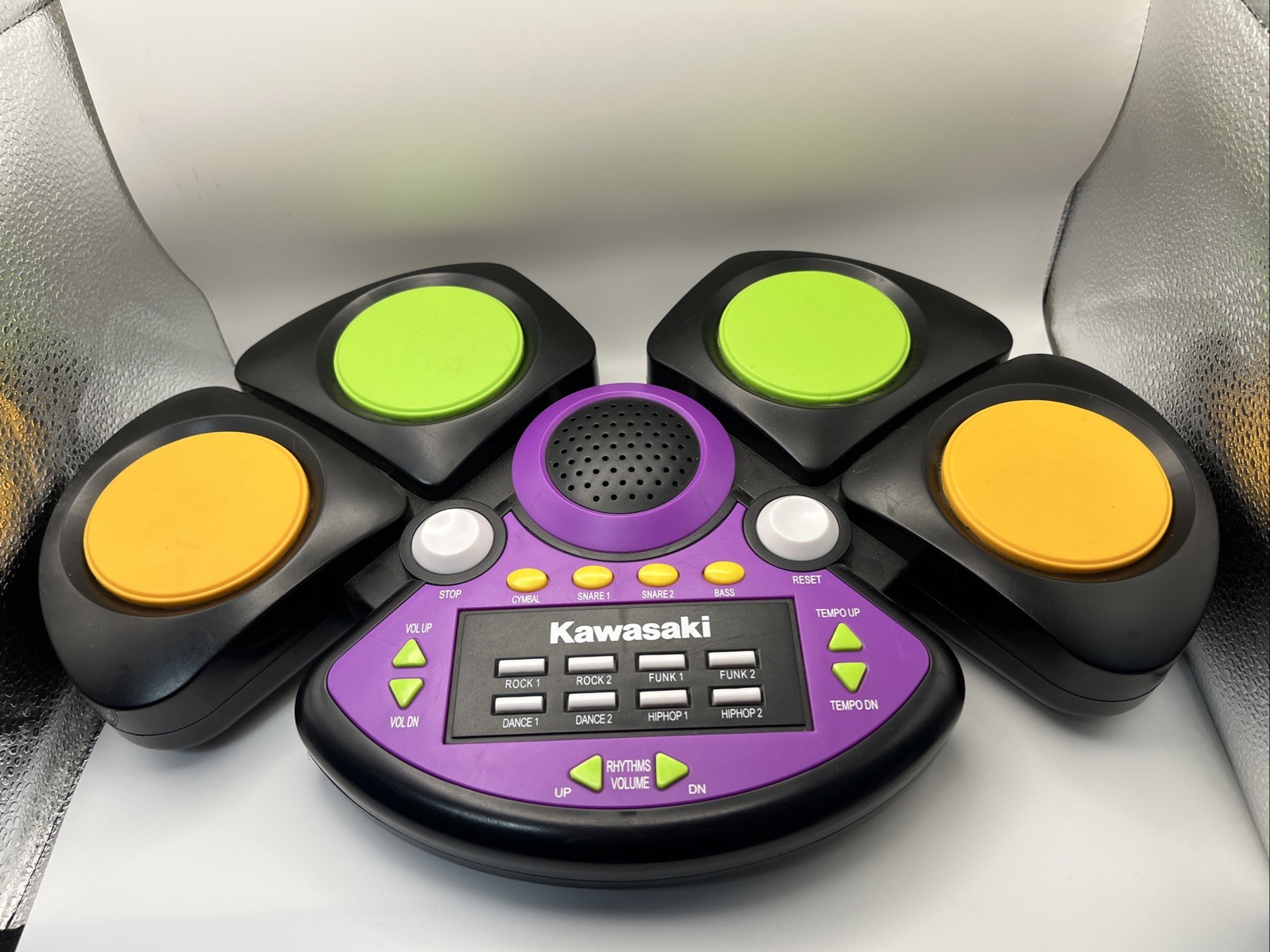 Kawasaki Jazzin Drum Kit Practice Pad Digital Drumset Rhythm TESTED No Stick