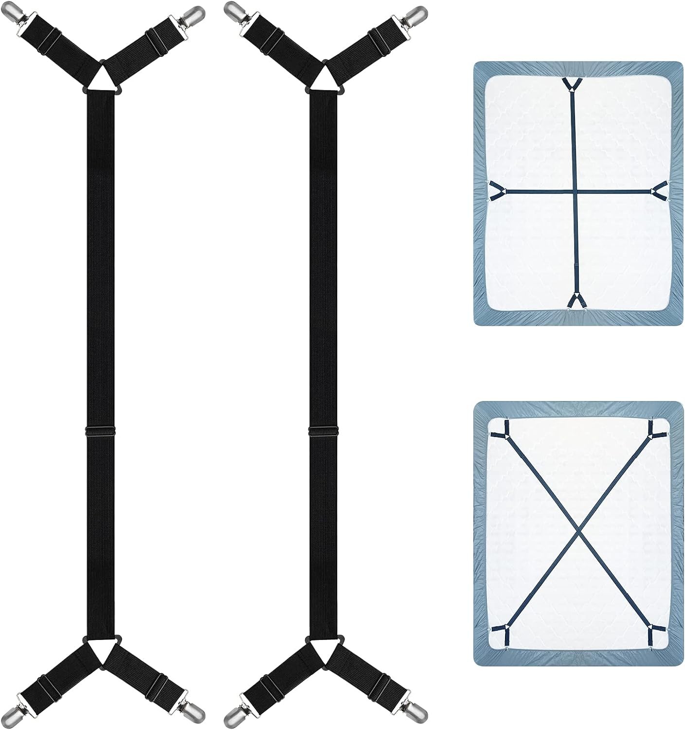 Sheet Keeper Straps Bed Holder for Corners Bedsheet Stays Suspender...