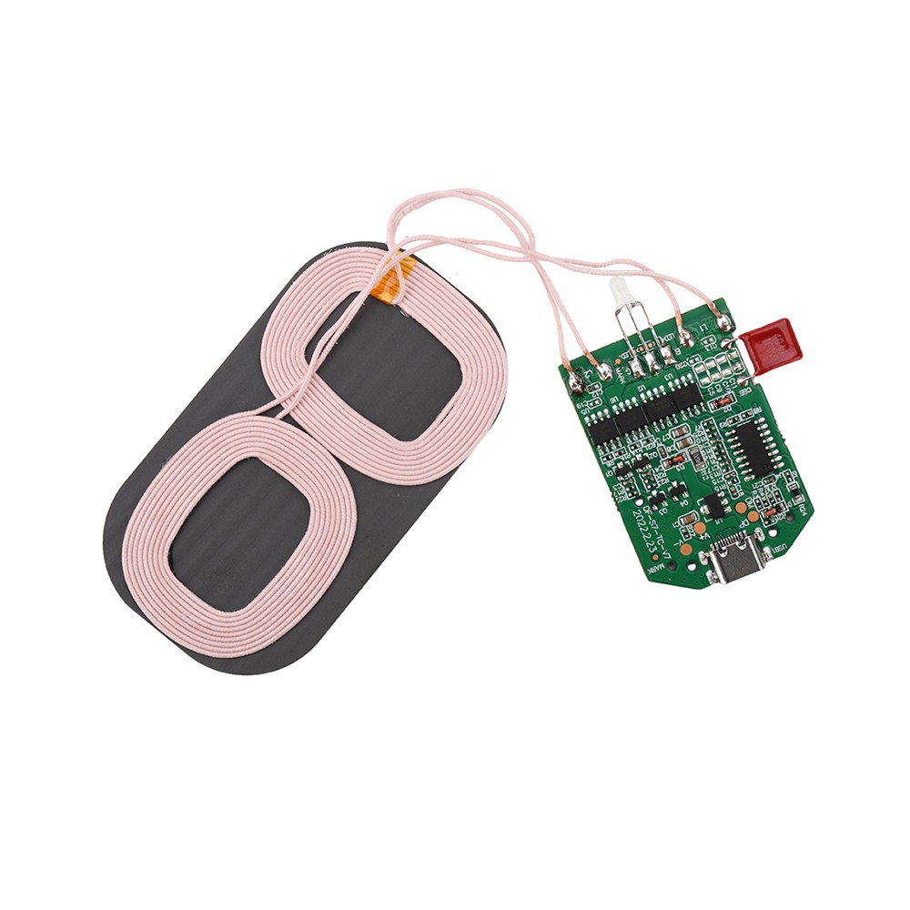 2PCS Dual Coil 15W Wireless Charger Transmitter Module Fast Charging Board DIY