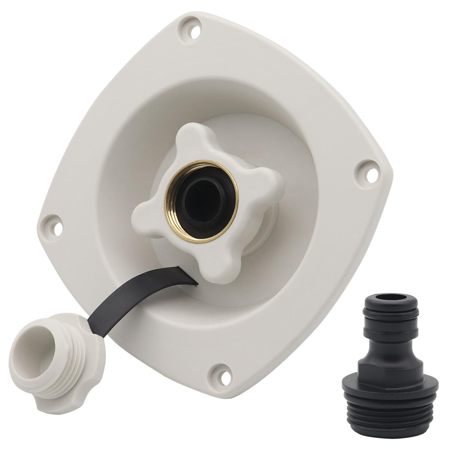 Ambuker RV City Water Inlet Connection Pressure Reducing Fill Hatch with Bras...