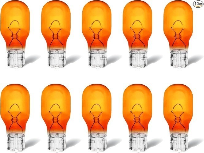 921 Amber Light Bulb 10 Pack, T5A High Performance Incandescen Style: 921Amber