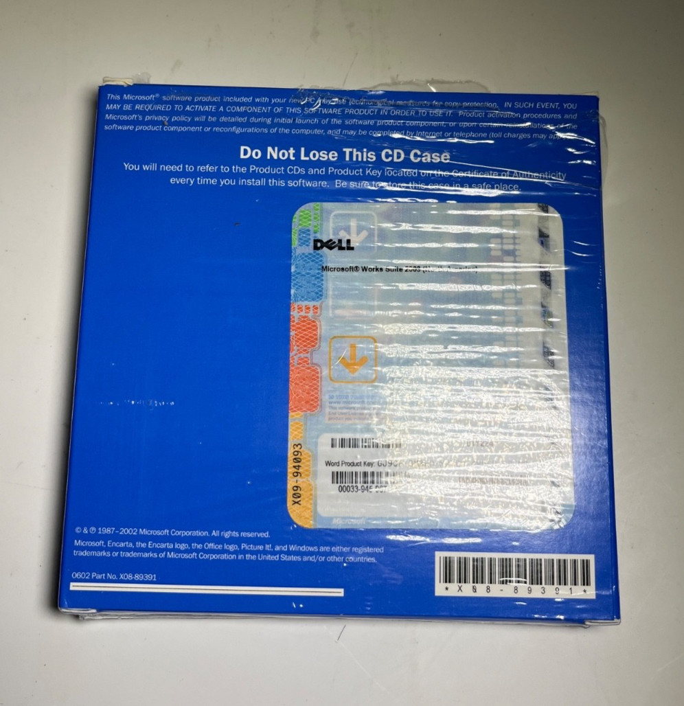 Microsoft Works Suite 2003 Software CD - Comes With Product Key