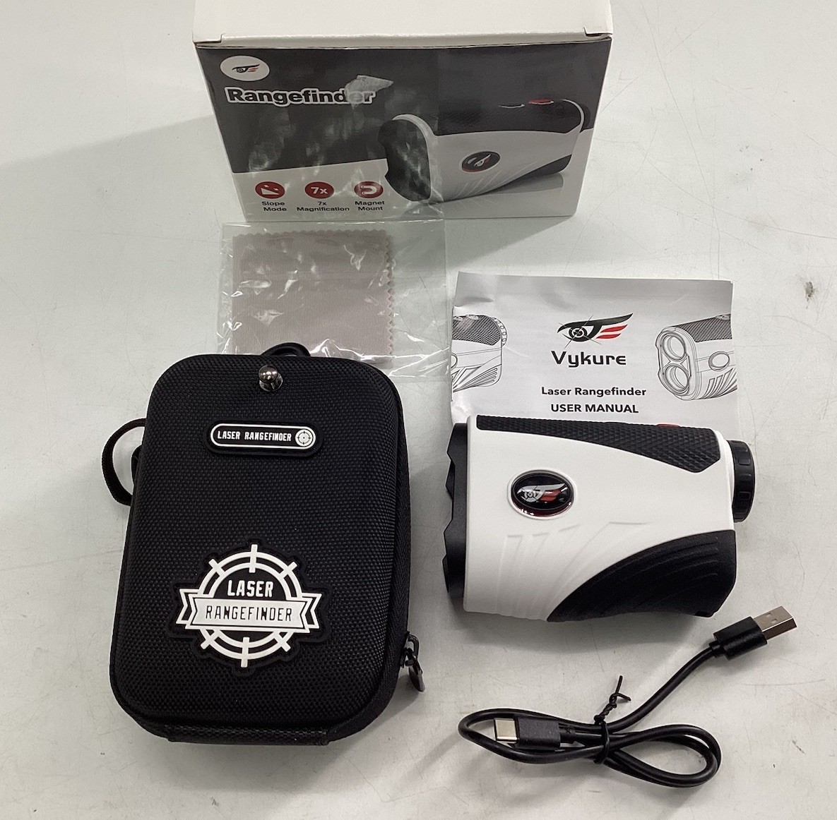 Vykure Rangefinder with Slope, Magnet Mount and 7X Magnification Open box
