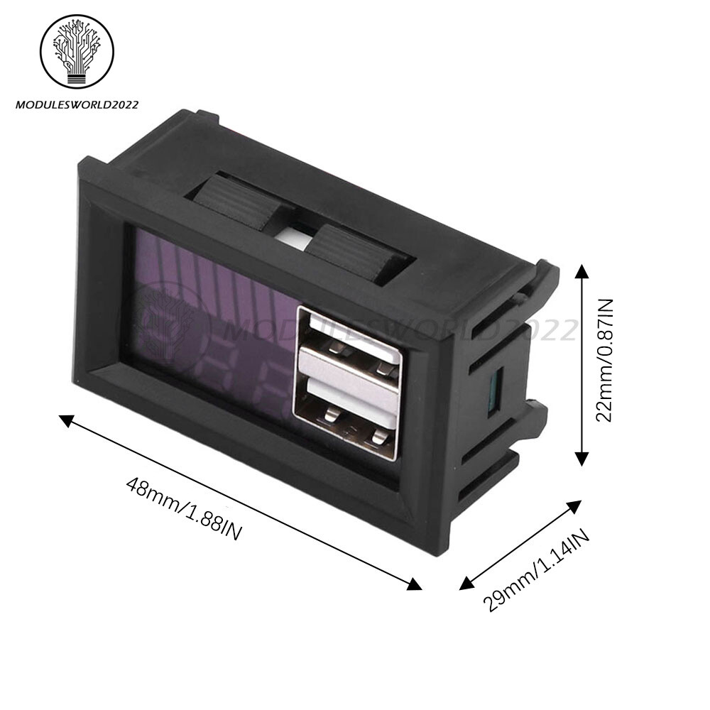 Digital Lead-acid /Li-ion Battery Capacity Voltage Meter Battery Level Indicator