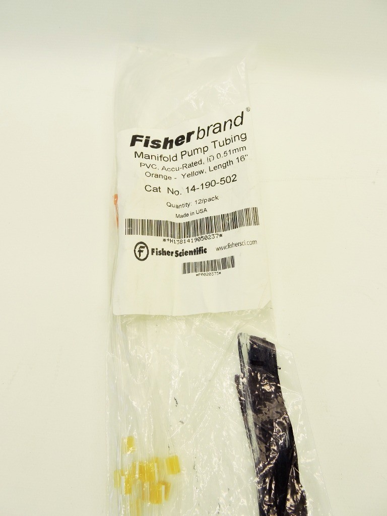 Fisher 14-190-502 Tubing Manifold Pump PVC; Color Code Orange-Yellow Pack of 12*