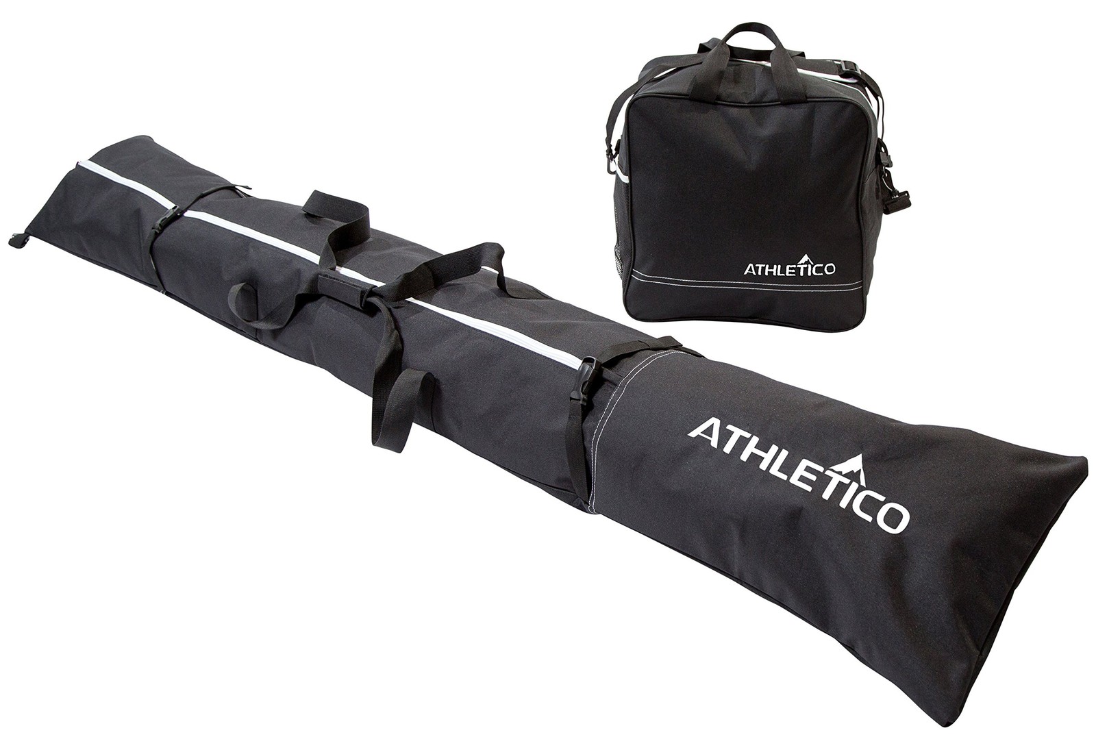 Athletico Ski Bag and Boot Combo - Large, Black with White Trim