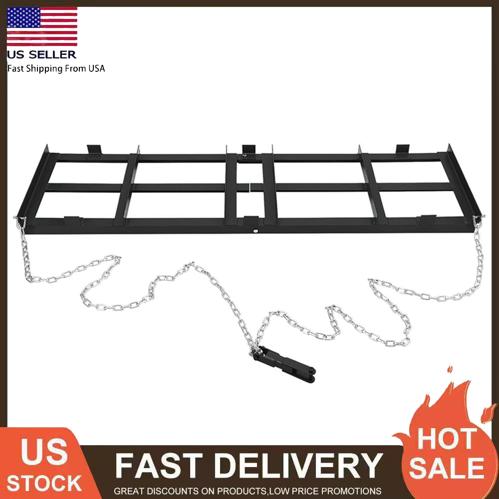 4/6/8 Ft Drag Harrow Driveway Grader Landscape Power Rake for ATV UTV Tractor