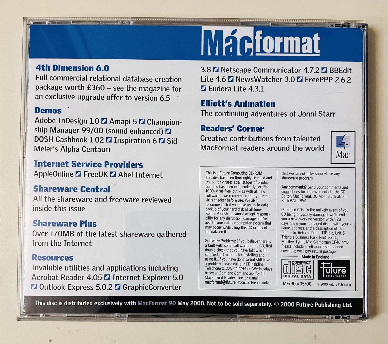MacFormat MF90 Cover Disc Macintosh Mac OS Software Apple CD