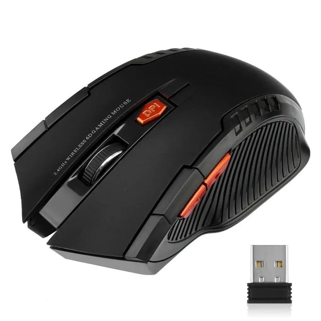 2.4G Wireless Mouse 1600DPI Optical Mouse Computer Gaming Mouse 6 Buttons