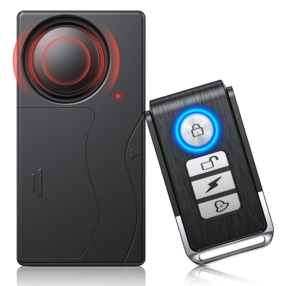 2x Wireless Anti-Theft Vibration Motorcycle Bike Alarm Remote Waterproof Bicycle