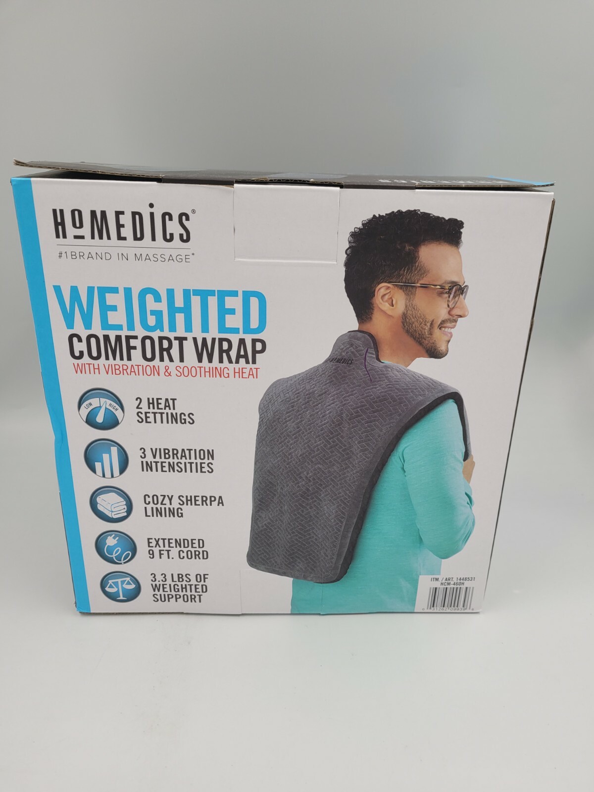 Homedics Weighted Comfort Wrap Vibration & Soothing Heat Shoulder Relax Blanket