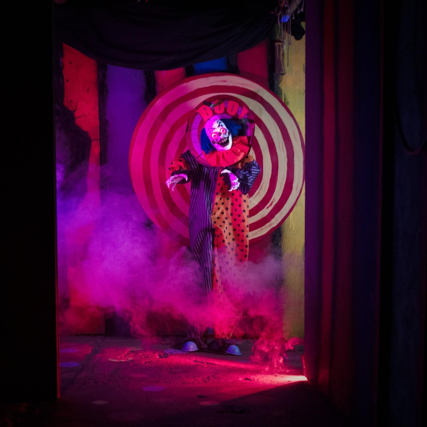 5.3-Ft Standing Animated Clown Animatronic