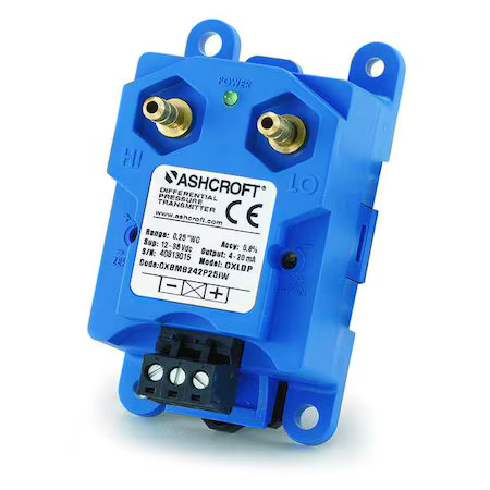 Ashcroft Cx8mb242p5iwl Pressure Transducer,-0.5 To 0 To 0.5Inwc