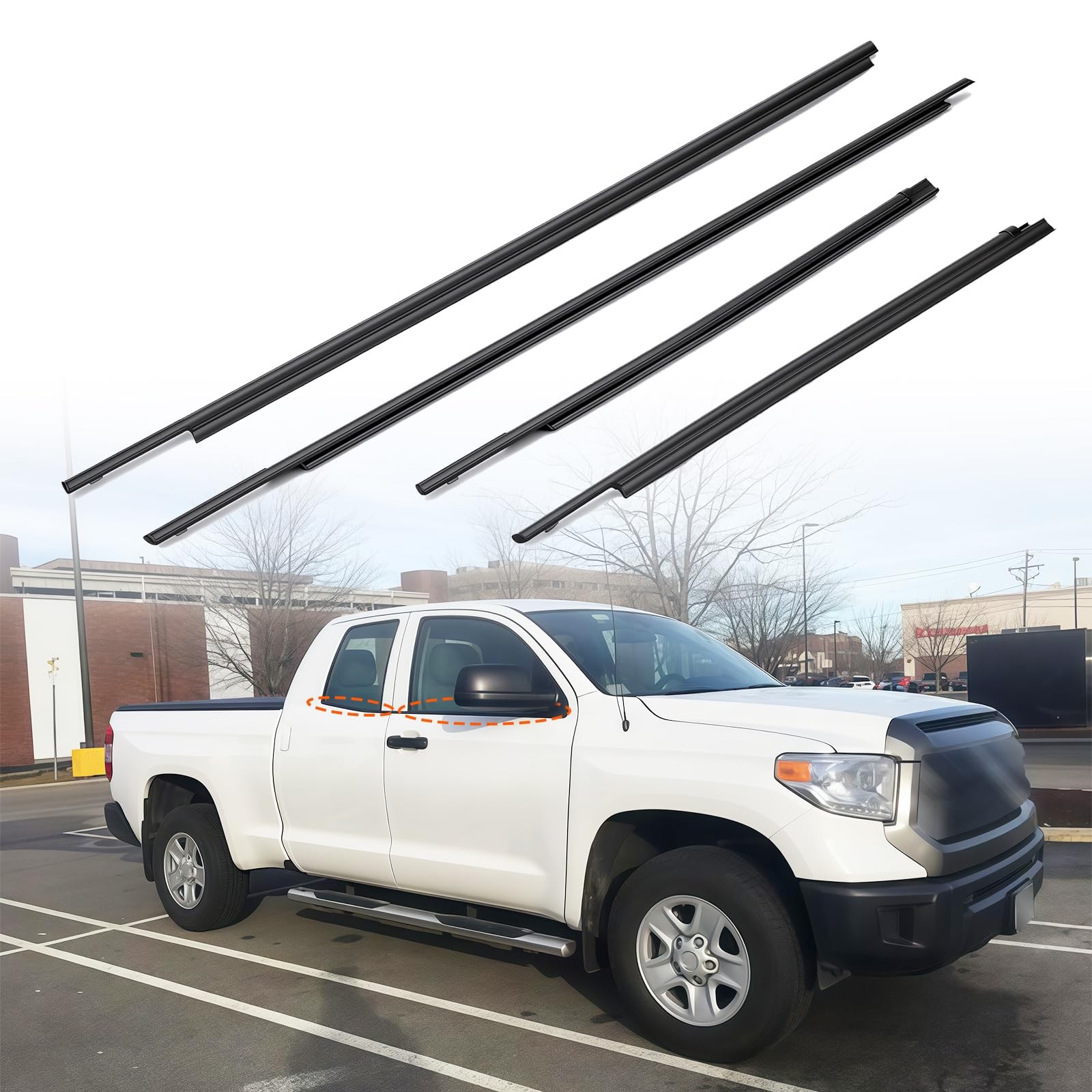 Weatherstrip Window Molding Trim Seal Compatible with 20072020 Tundra Double ...