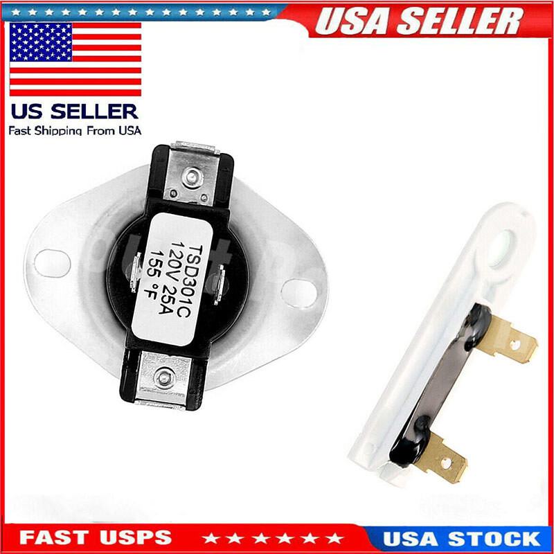 3387134 & 3392519 Dryer Cycling Thermostat Thermal Fuse For Whirlpool Kenmore