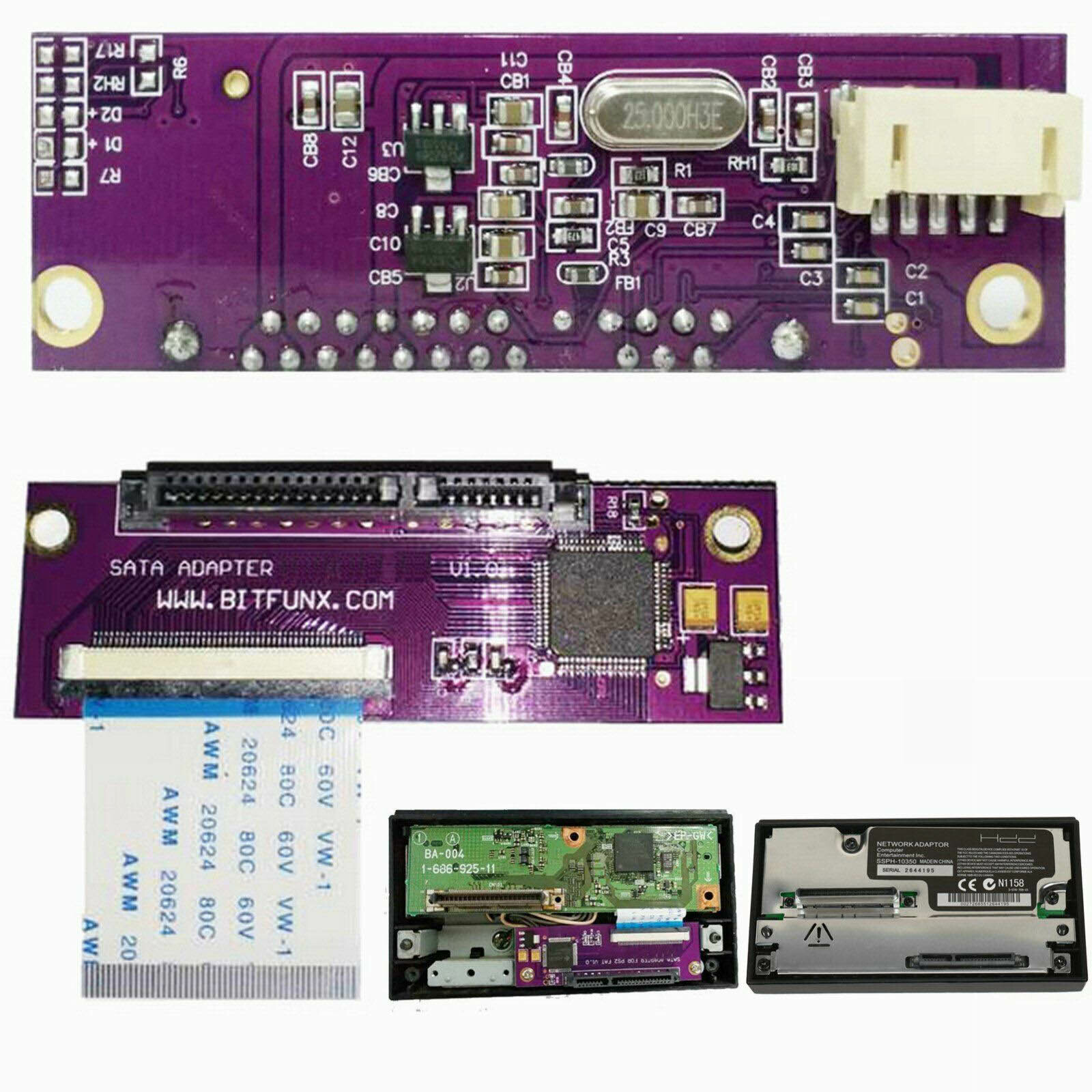 SATA HDD Adapter Kit for Sony PS2 PlayStation 2 Original Network Adapter CBY