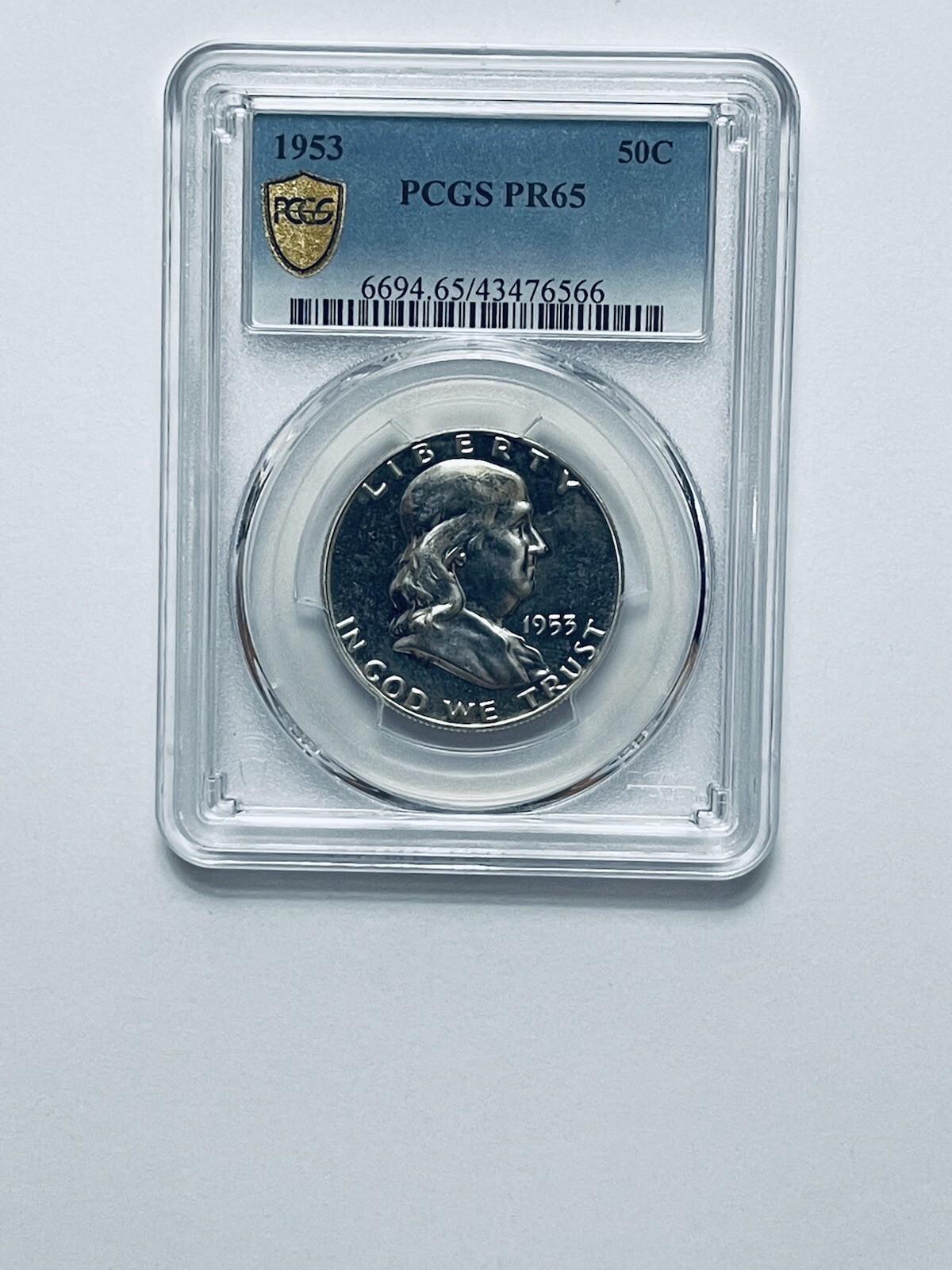 1953 Franklin Silver Half Dollar PCGS PR65