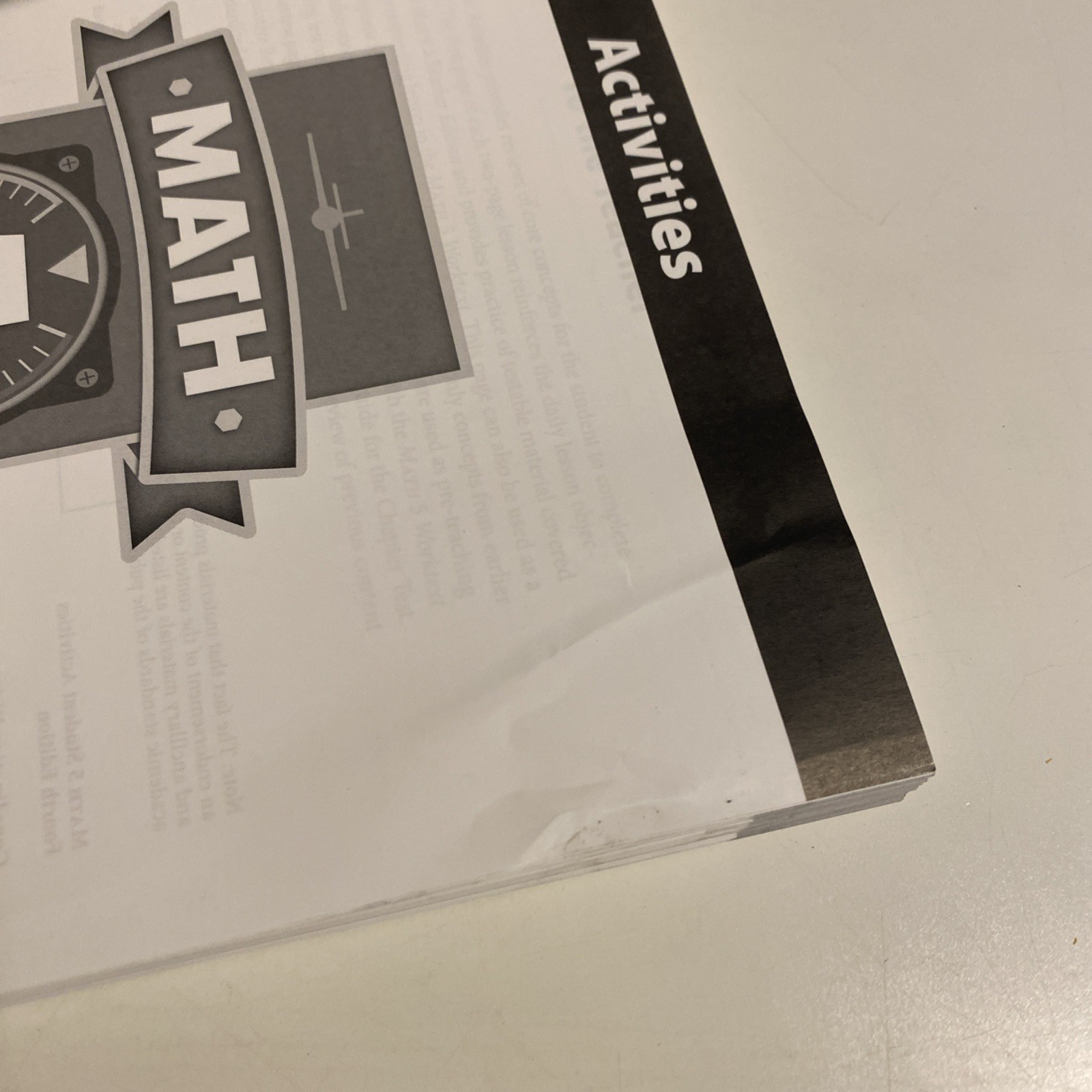 BJU Press - Math 5 Student Activities 4th Edition. Clean Pages.