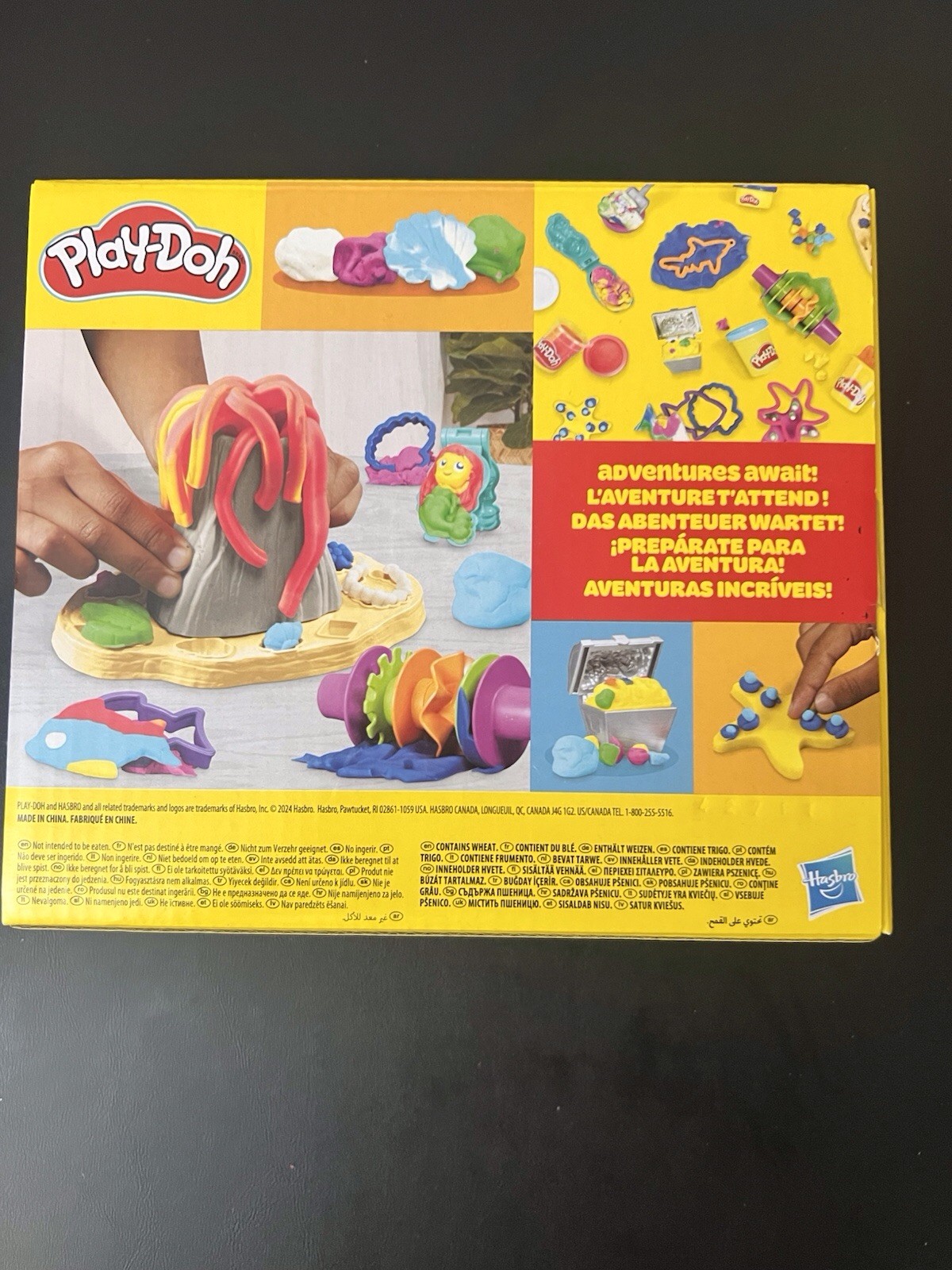 Play-Doh Volcano Treasure Adventure Playset, Kids Arts and Crafts Toys for Ages