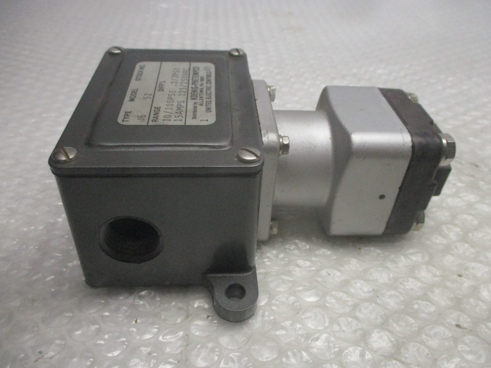 UNITED ELECTRIC MODEL 52 PRESSURE SWITCH NSNP