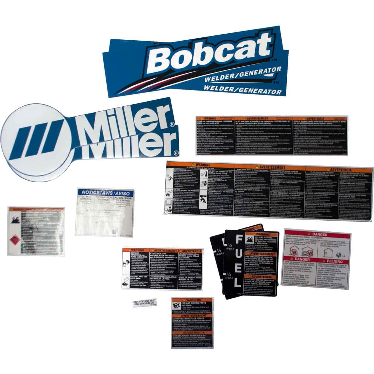 Miller 255938 Kit Label Bobcat 225/250/3 Phase