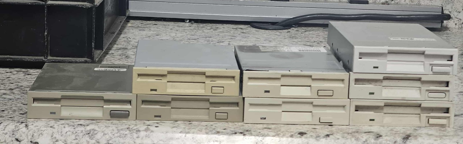 Vintage Retro Floppy Drive 1.44MB Lot Chinon FZ-357 YE Data 6538 6037 ALPS EPSON