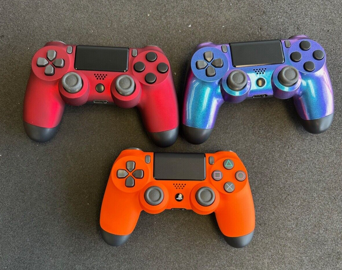 Soft Touch Playstation 4 Controllers Brand New, Lot Of Three Total Controllers