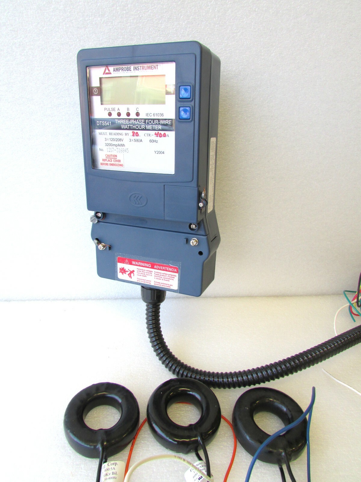 Amprobe DTS541 3 Phase 4 Wire Digital Watt hour Meter WH-1V4A4WY 120v 208v