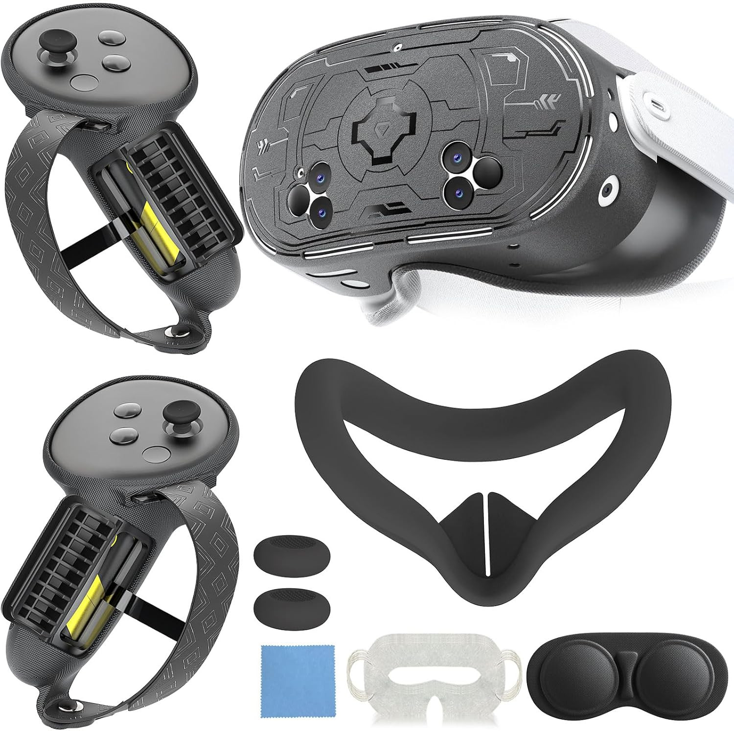 7-in-1 VR Accessories Set Silicone Cover Set for Meta/Oculus Quest 3s Included V