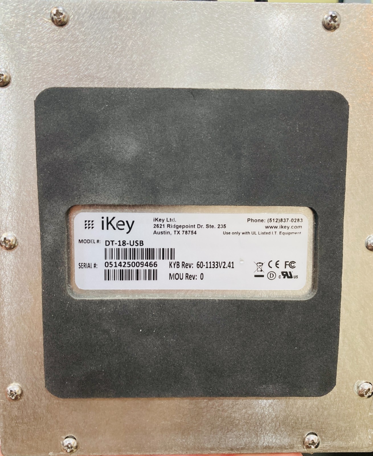 Ikey Industrial Peripherals DT-18-USB iKey USB Number Keypad USIP