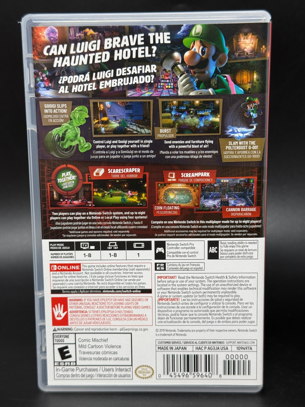 Luigi's Mansion 3 (Nintendo Switch) *AUTHENTIC CASE ONLY - NO GAME*