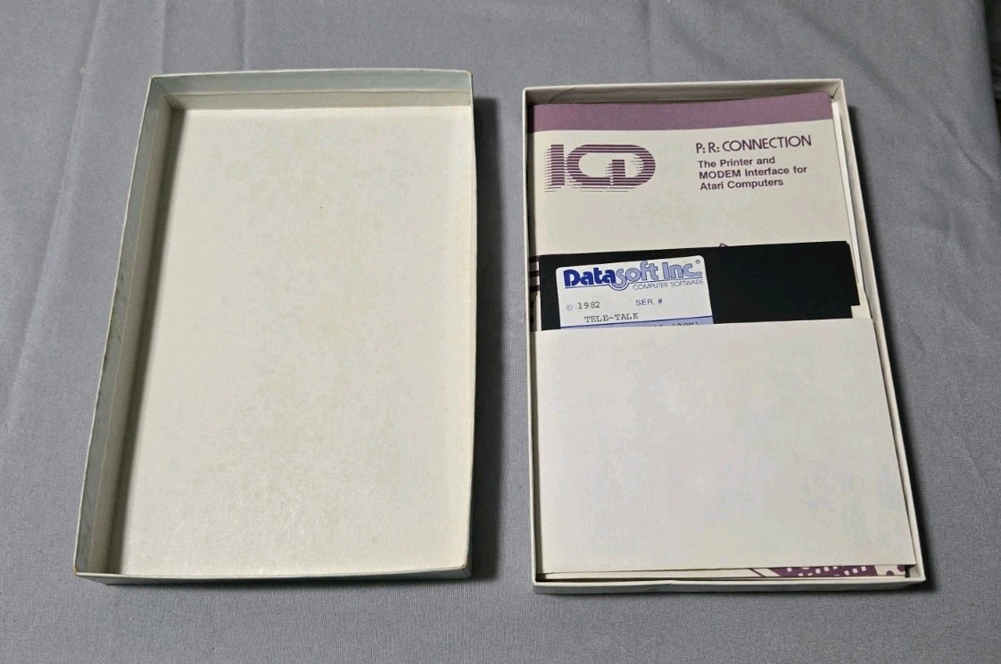 Rare 1982 TELE-TALK by DataSoft Telecommunications Software Atari 400/800 32K