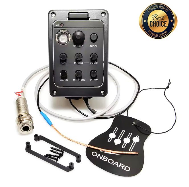 Acoustic Guitar Pickup with Tuner Mic Blend Preamp EQ 301 Pickup 4 Band