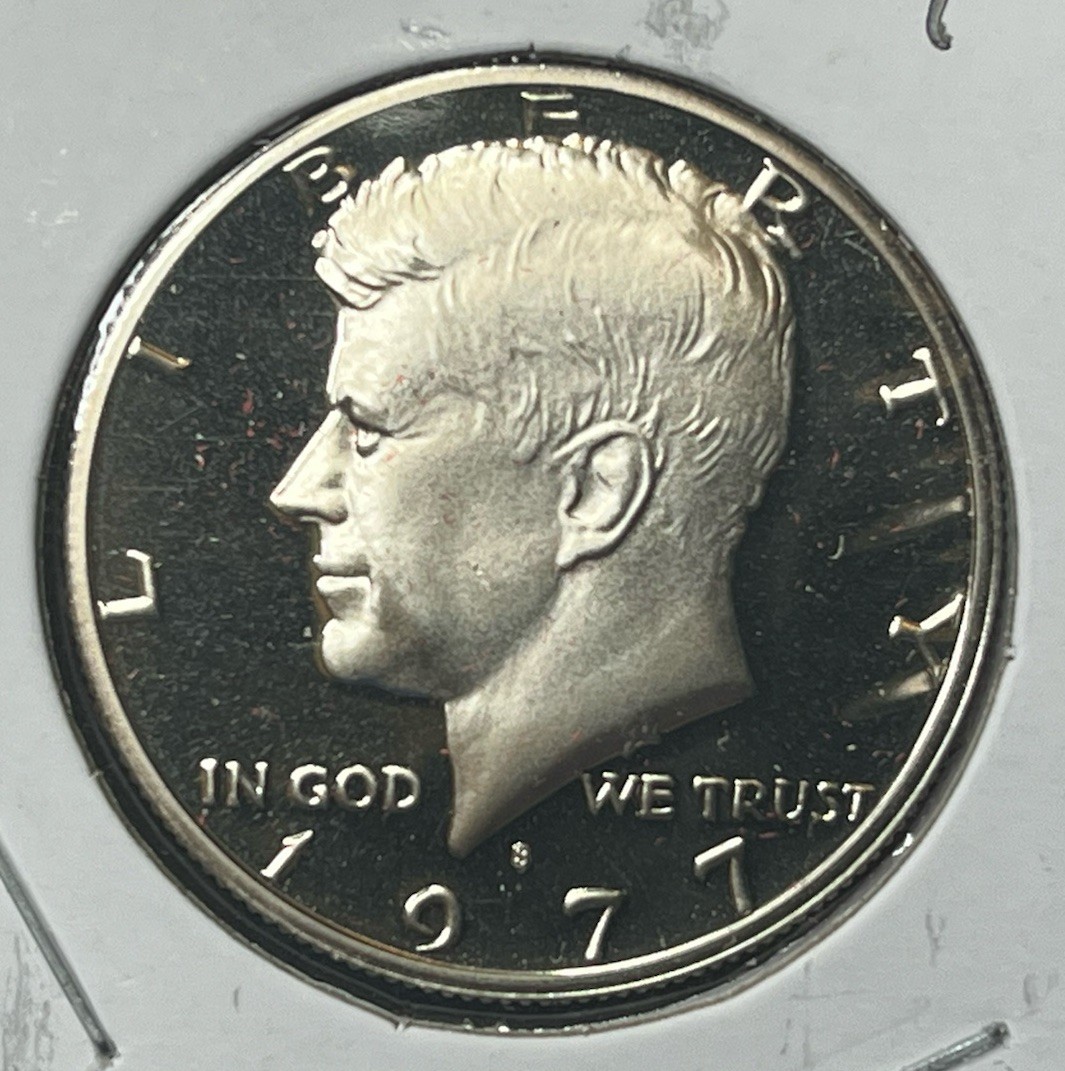 1977-S Kennedy Half Dollar PROOF 50cent Piece Coin from US Mint Proof Set