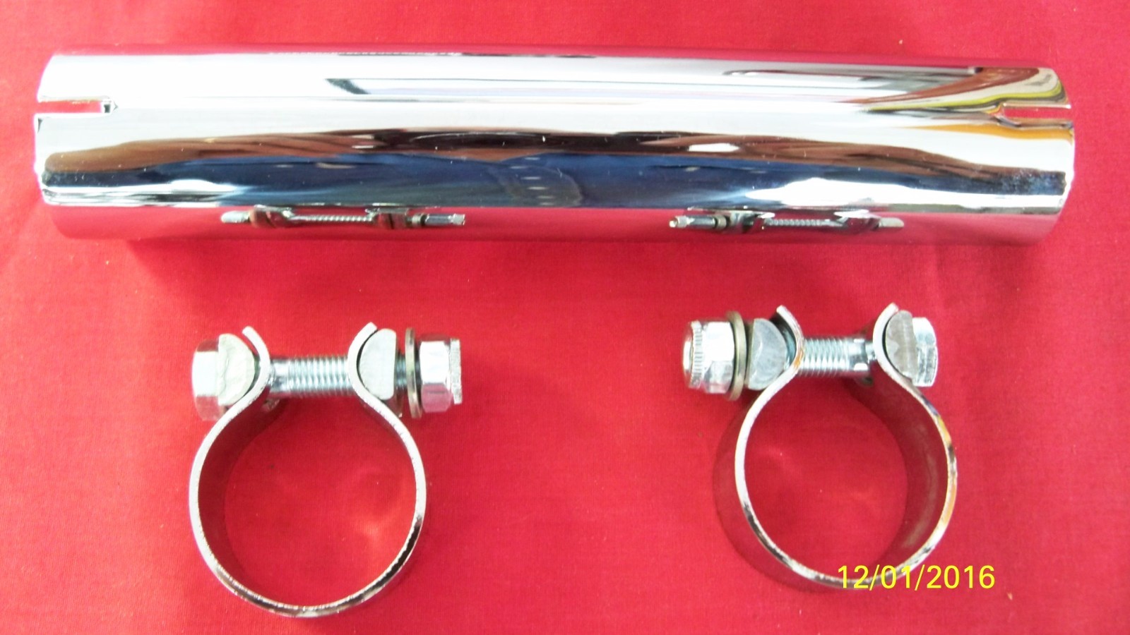 TRIUMPH NEW CROSSOVER TUBE BALANCE PIPE W/CLAMPS 70-9888 70-7512 UK MADE