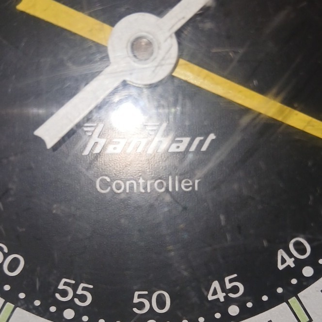 Hanhart Controller Mechanical Stopwatch Metal Plastic Black Silver White